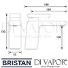 Bristan Pivot 1 Hole Bath Filler Tap Dimensions